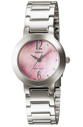 Casio LTP 1191A 4A1 Ladies Pink Stainless Steel Casual Dress Watch Great Watches