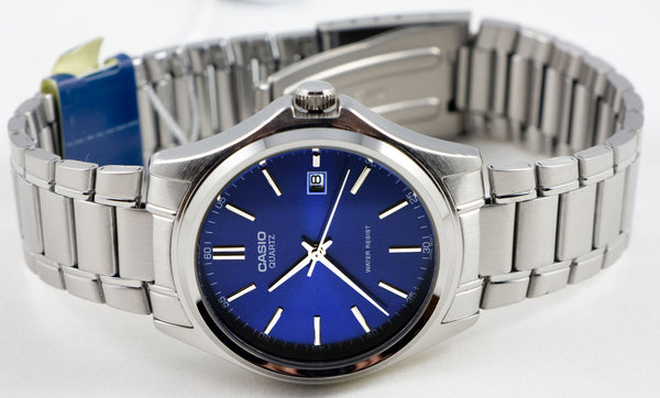 Casio blue dial watch on sale