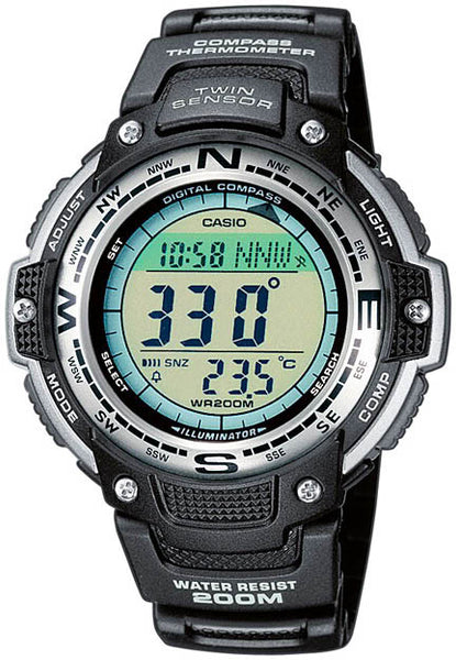 Casio SGW 100 1V Compass Thermometer World Time 5 Daily Alarms Watch N Great Watches