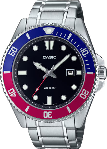 Casio MDV-107D-1A3 Men's Steel Duro 200M Watch Analog 200M Diver Brand New